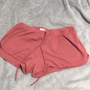 Short shorts with lace